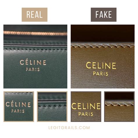 celine triomphe fake vs real|real celine purses.